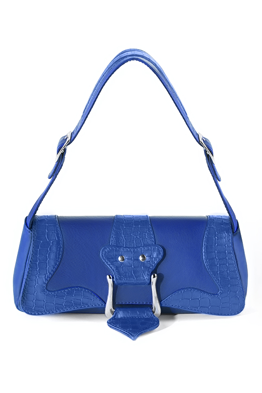 Dress small handbag in electric blue leather - Top view